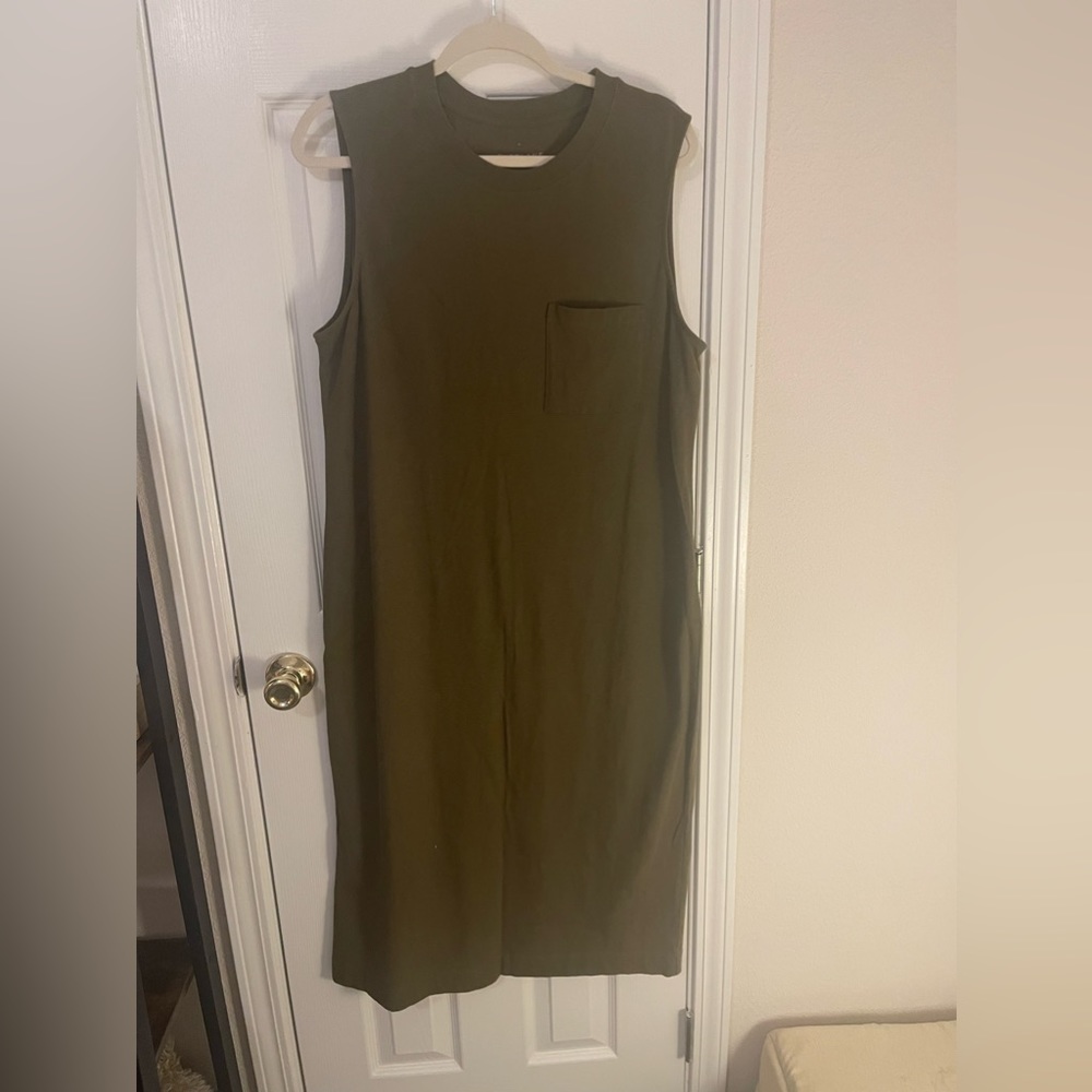 Everlane Green Sleeveless Tank Dress Size XL